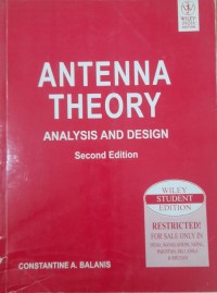 Antenna theory : analysis and design