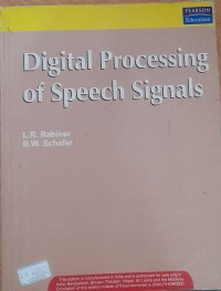 Digital processing of speech signals