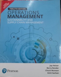 Operations Management : Sustainable and supply chain management
