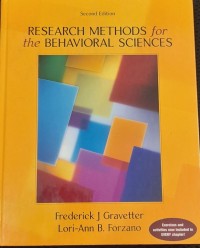 Research Methods for the Behavioral science